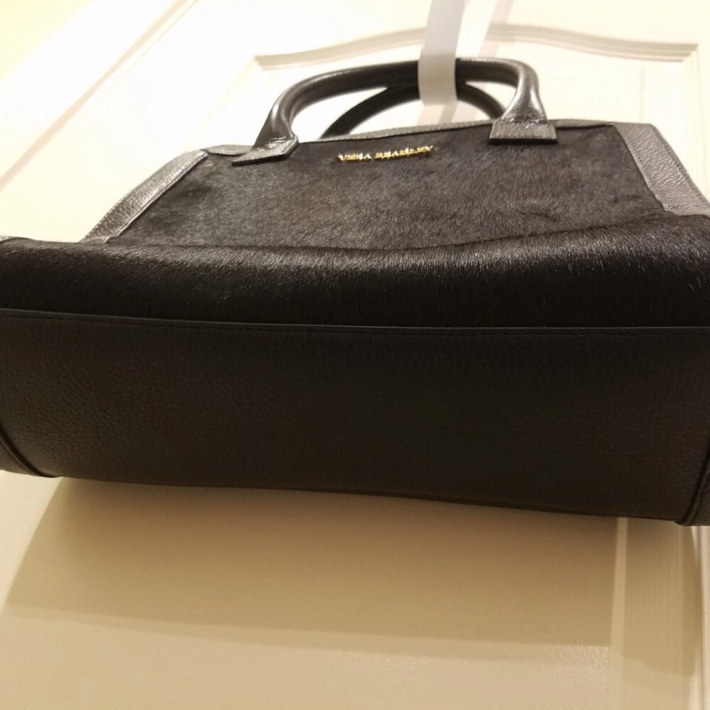 VERA BRADLEY Natalie -Leather and Calf Hair- Limited Edition Handbag Purse Black - Picture 5 of 9